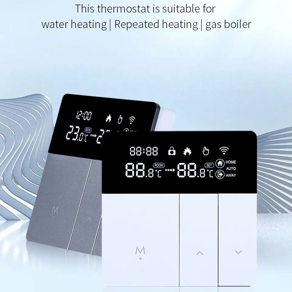 

Tuya Wifi Smart Home Thermostat LCD Display Voice Control Electric Water Floor Temperature Remote Controller for Alexa and Alice