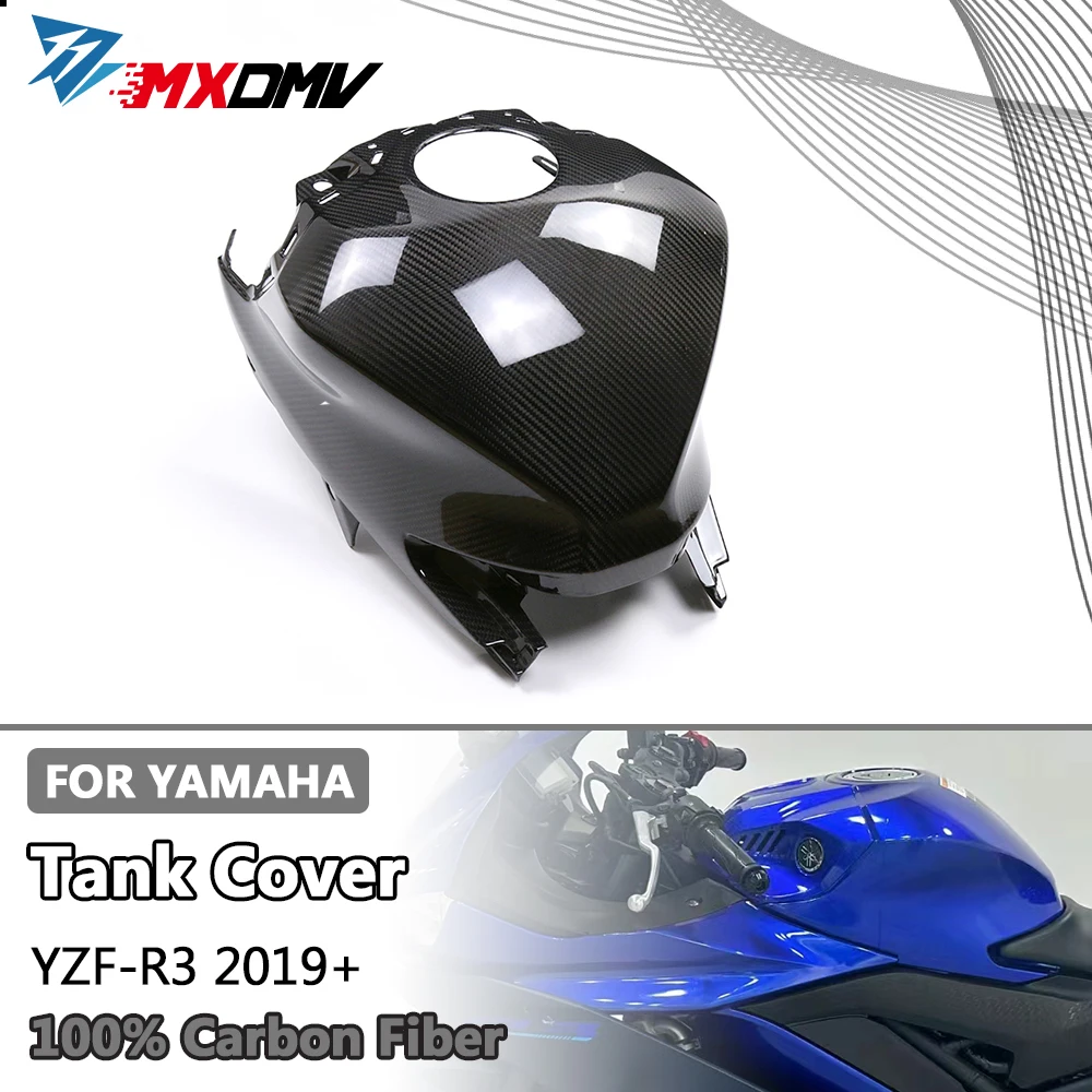 

Обтекатель для бака из углеродного волокна для Yamaha YZF-R3 YZF R3 2019 2020 2021 2022 2023 100% аксессуары для мотоциклов