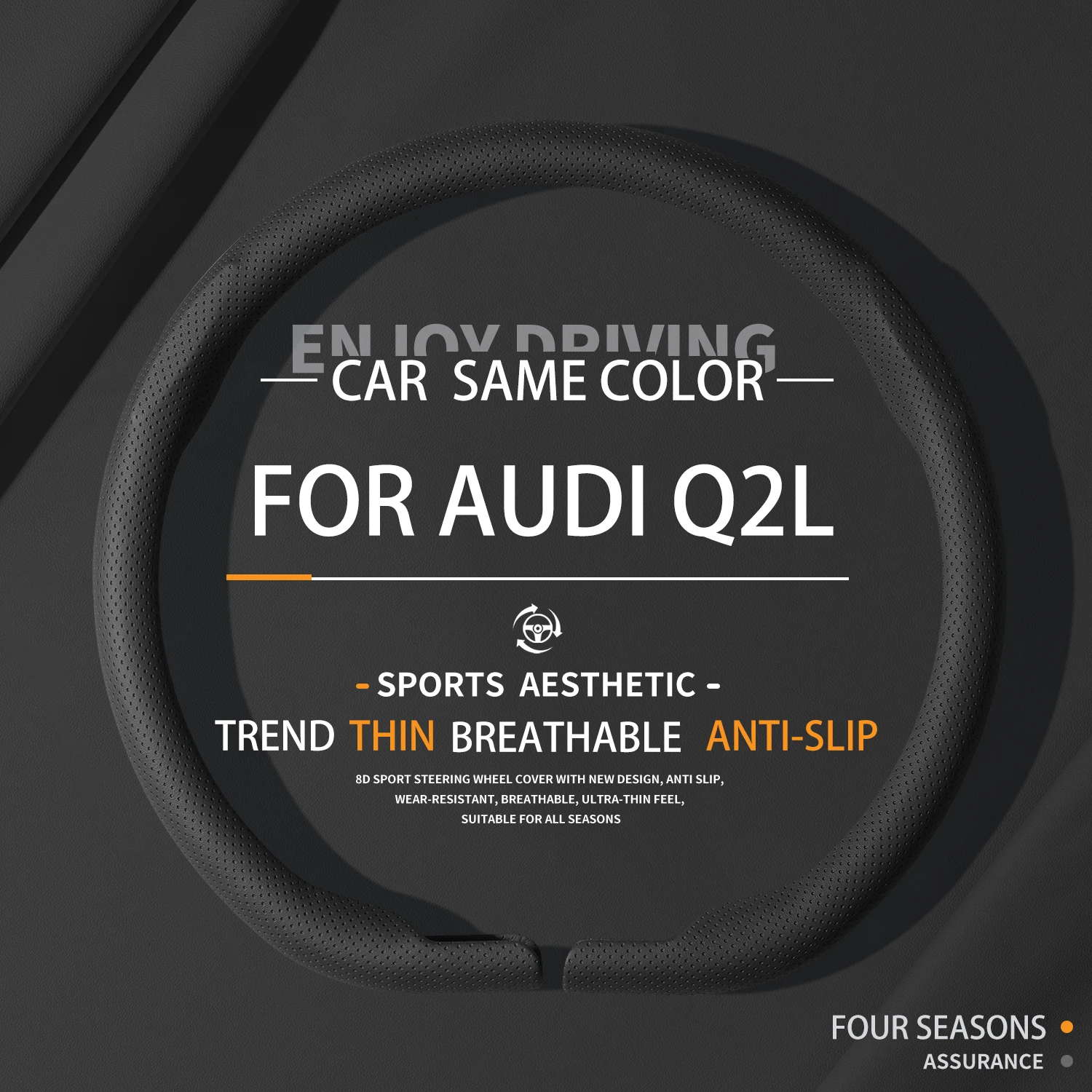 

Suitable For AUDI Q2L High-Level Sport Car Steering Wheel Cover All Seasons Interior Accessories Sweating Breathable Anti-slip