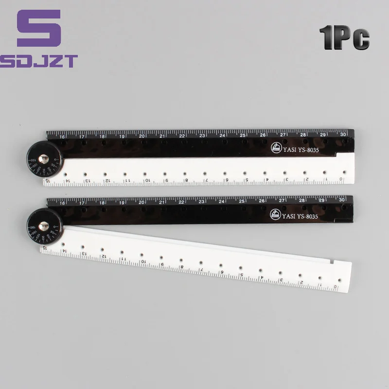 Black And White Simple Folding Ruler Folding Straight Rulers Drawing Measuring Tools Student Stationery School Supplies