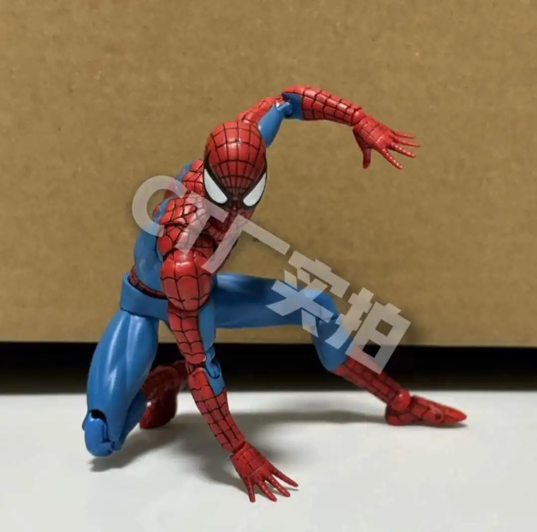 15cm Marvel Spider-Man Mafex 185 Spiderman Action Figure modello The Amazing Peter Parker Model Desktop Decoration Collection Gift