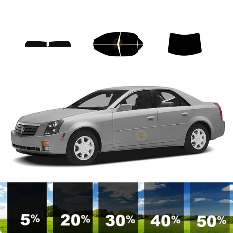 

precut Removable Window Tint Film For Car 100% UVR 5%-70%VLT Heat Insulation Carbon ﻿For CADILLAC CTS 4 DR SEDAN 2003-2007