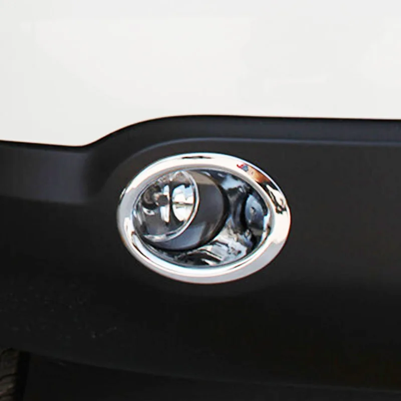 For Nissan Qashqai/Dualis J10 2007 2008 2009 Chrome Front Fog Light Lamp Cover Insert Trim Foglight Molding Garnish Accent Frame