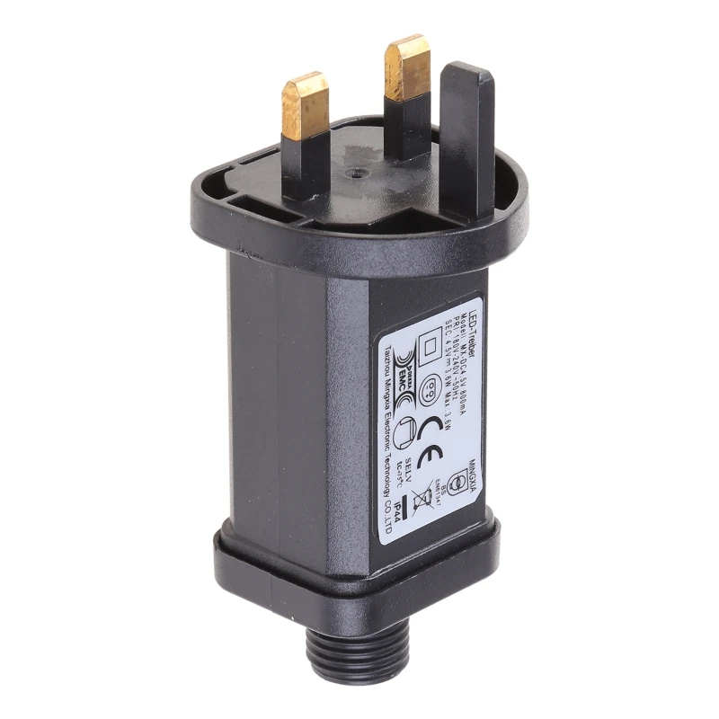 12V 9W LED Power Supply – Waterproof IP44 Low Voltage Transformer With US Plug, For String Lights, Projectors & Lawn Lamps