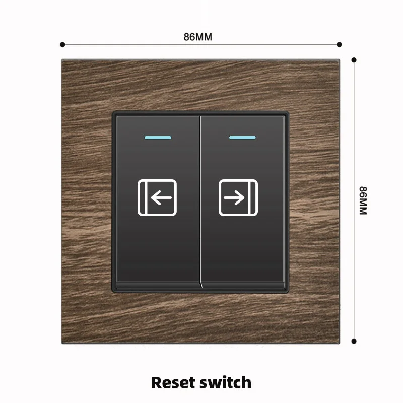 Wooden Pattern PC UK 86Type Electrical Wall Light Switches 1 2 3 4 Gang Fuse Fan Water Heater Switch Plastic Panel