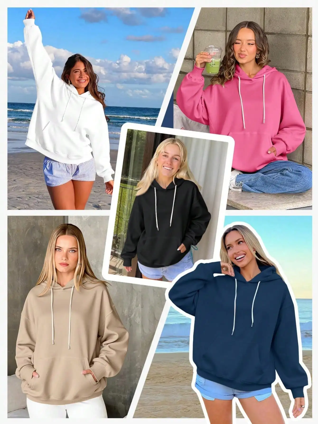 Fisoew Womens Casual Oversized Hoodies Loose Fit Lange Mouw Trekkoord Capuchon Sweatshirts 2025, Herfst Winter Outfits