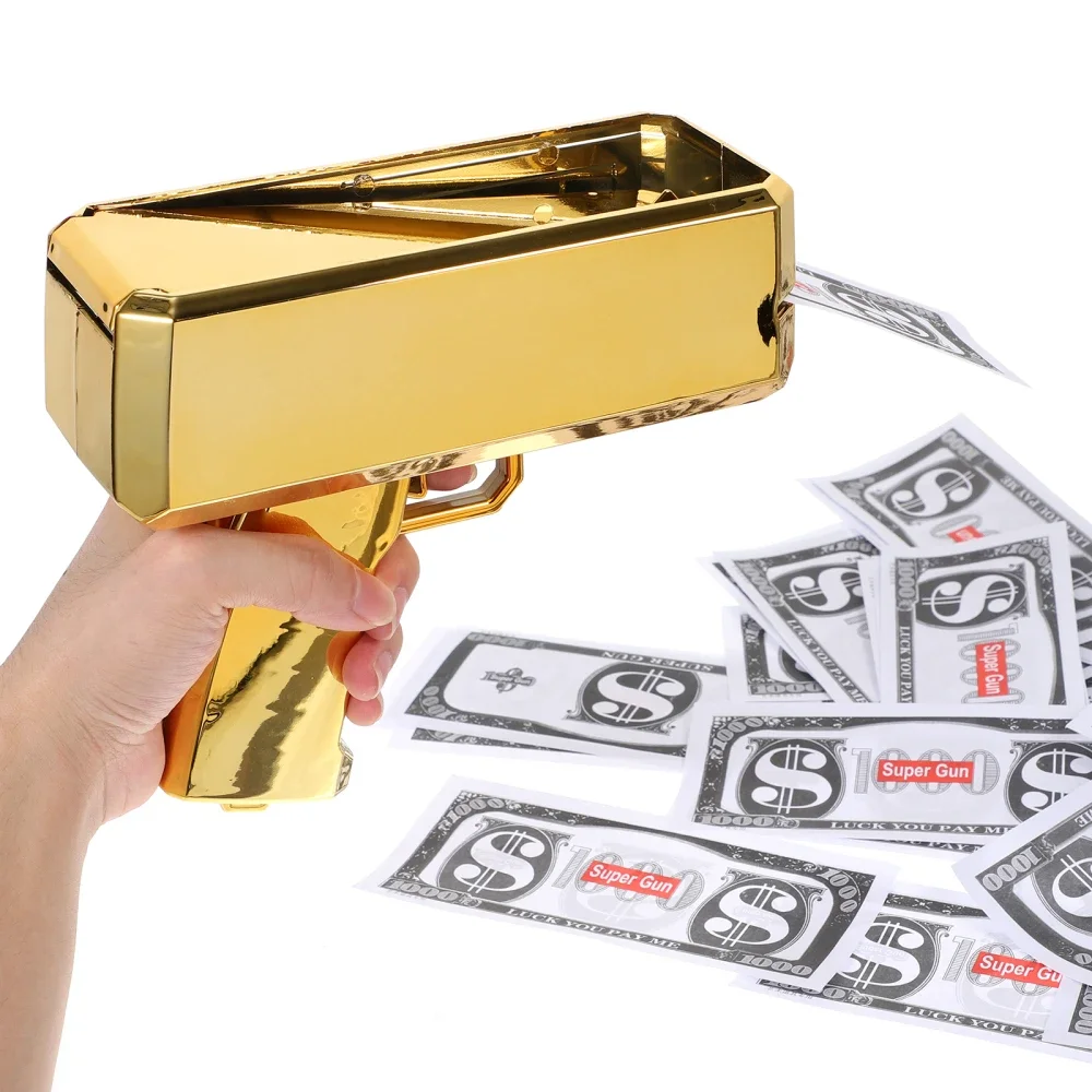 1 Set Handgehaltener Geldschein-Schießer für Hochzeit, Geburtstag, Spiele, Filme, Junggesellenabschiede, Party-Zubehör, Feier, Geldschein-Sprühpistole – Detail 11