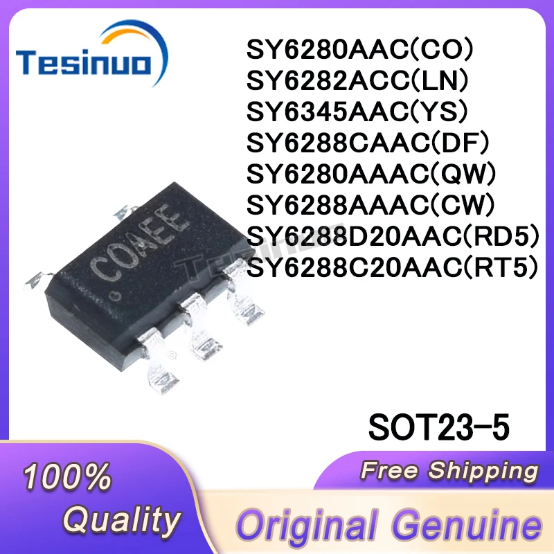 10/PCS New Original SY6280AAC SY6282ACC SY6345AAC SY6288CAAC SY6280AAAC SY6288AAAC SY6288D20AAC SY6288C20AAC chip In Stock