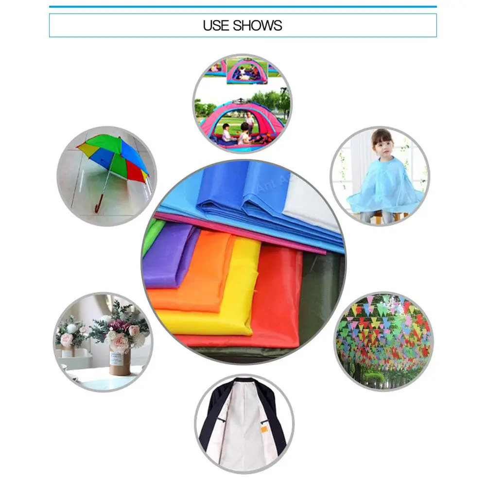 100cm * 150cm Fashion Waterproof Nylon Fabric Handmade Patchwork Kite Cloth Needlework Umbrella Cloth Tent Fabric DIY Crafts