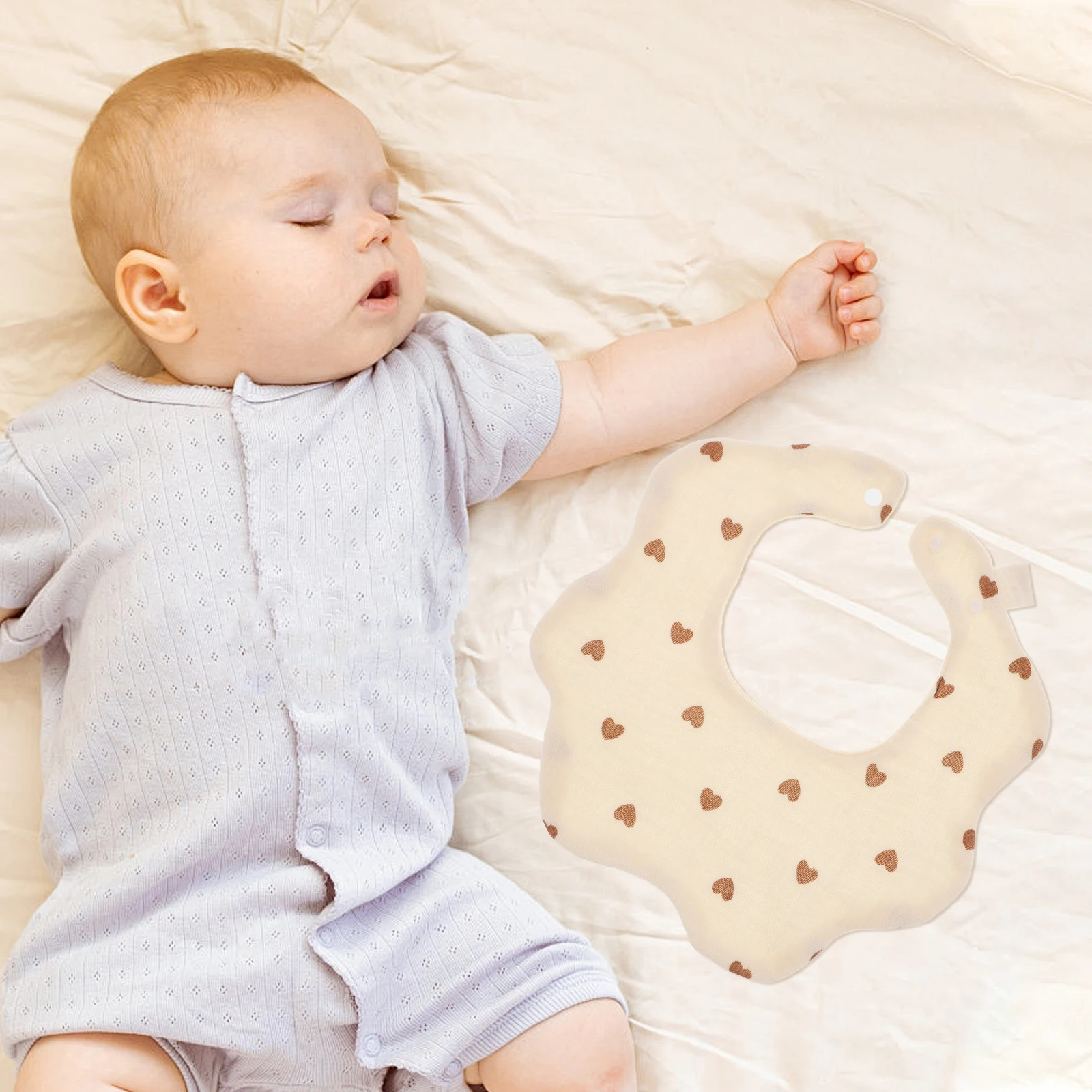 

Baby Cotton Infant Feeding Bib Toddler Drool Bib Waterproof Anti-Spill Comfort Fit Newborn Eating Supplies Reusable Bibs