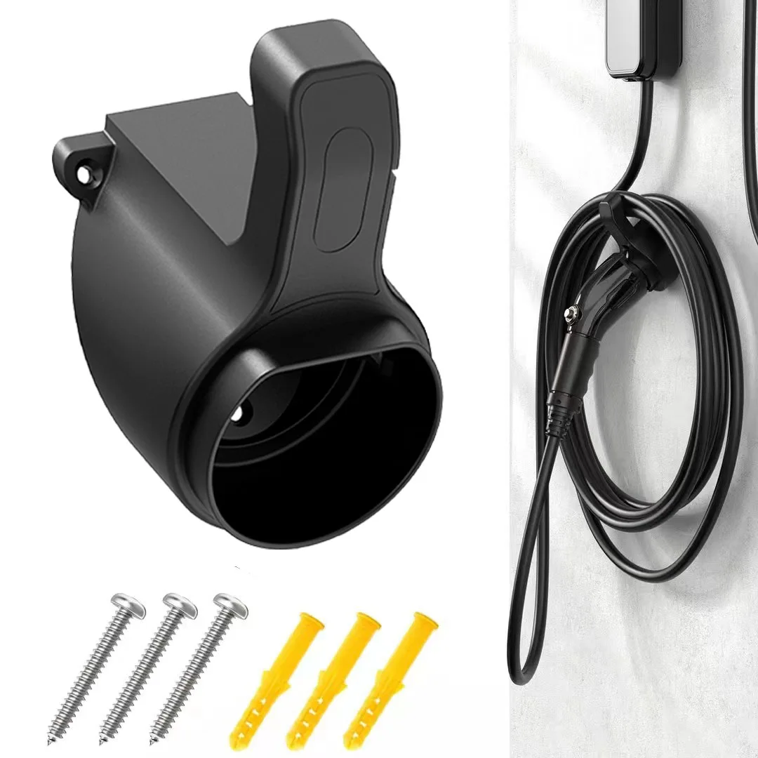 HQ Type 1/Type 2 EV Charger Holder Wall Mount Electric Car Charging Cable Organizer Electric Car Charger Holder EV Cable Socket