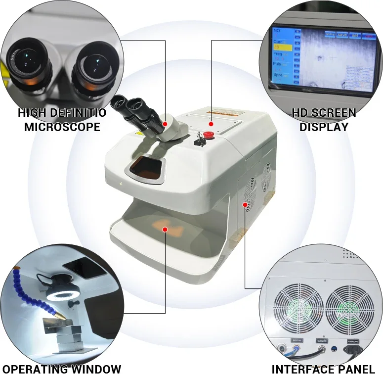 200W Jewellery Yag Laser Spot Soldering Welder Jewelry Portable Laser Welding Machine For Sliver Gold Metal Welding  for Sale