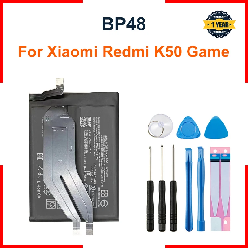 For Xiaomi Battery BP48 For Xiaomi Remi K50 Game Battery Batteries + Free Tools