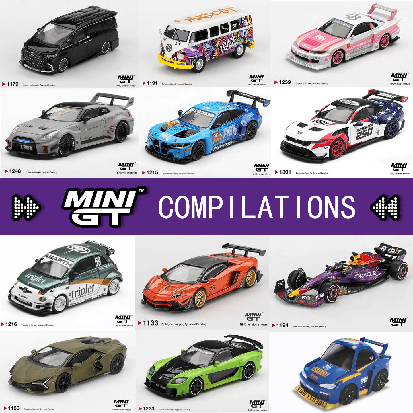 MINIGT 1:64 Volkswagen T1 Microbus Mizu Design MGT01191-CH Car Alloy Toys Diecast Metal Model for Children