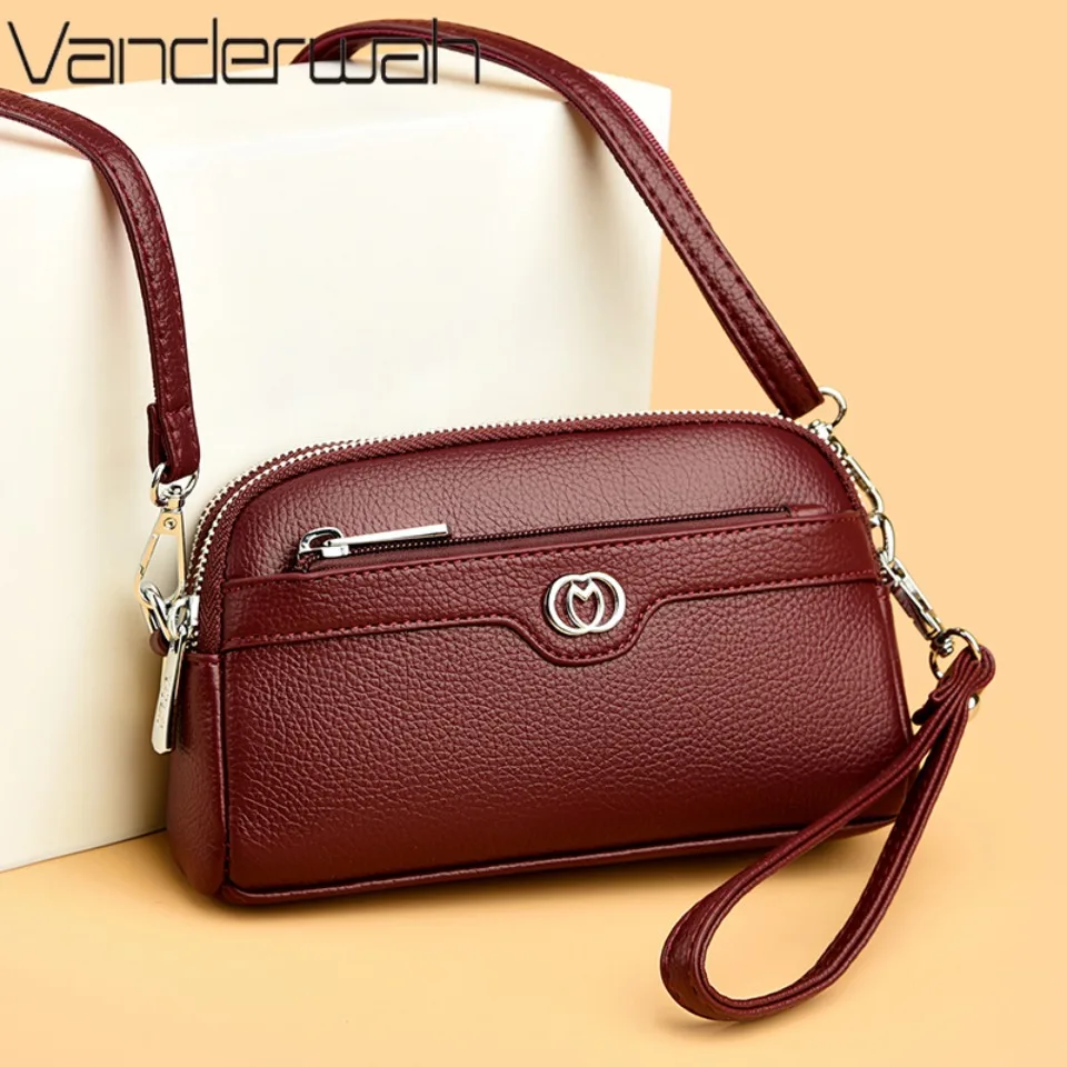 

Top Quality Leather Women Bag Luxury Design Handbag Solid Color Ladies Shoulder Crossbody Bag And Daily Use Purse Commuting Sac