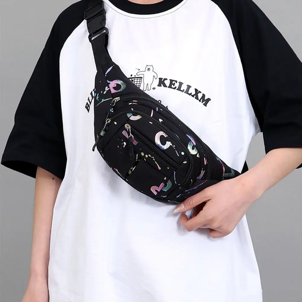 

Running Chest Bags Women Sport Waist Bags Hot Stamping Letters Multifuntional Women Waterproof Crossbody Multiple Compartments