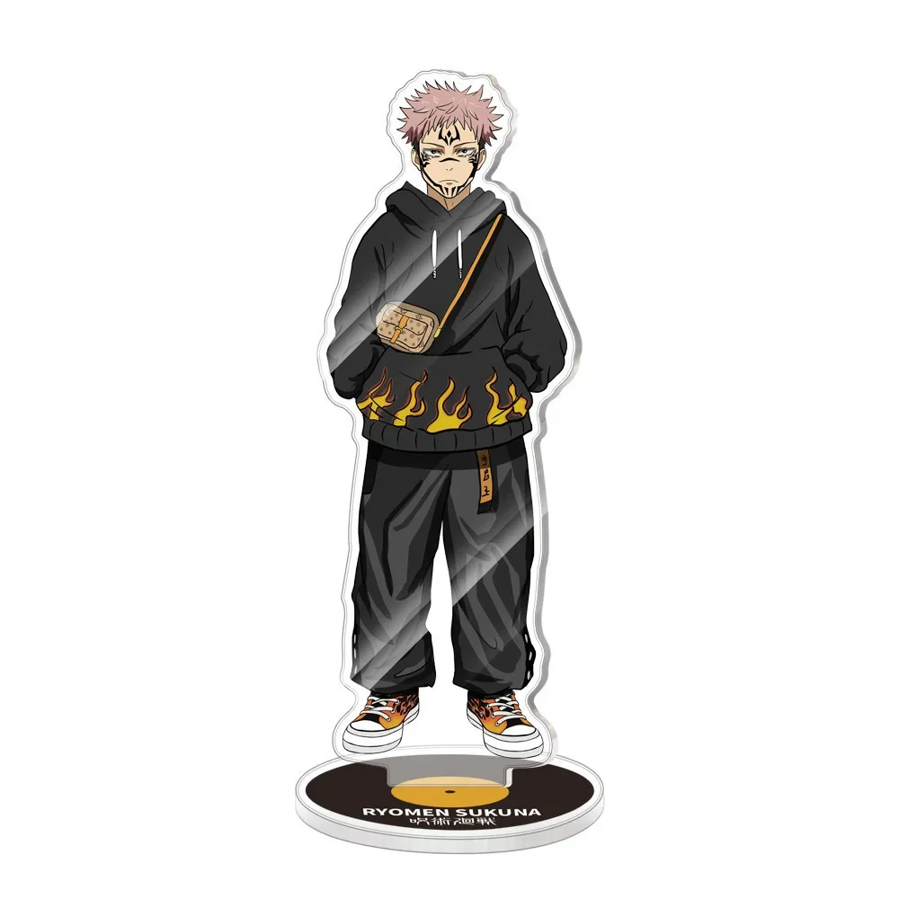 15CM Anime Jujutsu Kaisen Gojo Satoru Yuji Itadori Acrylic Stand Cartoon Figure Standing Model Plate Desk Decor Gift