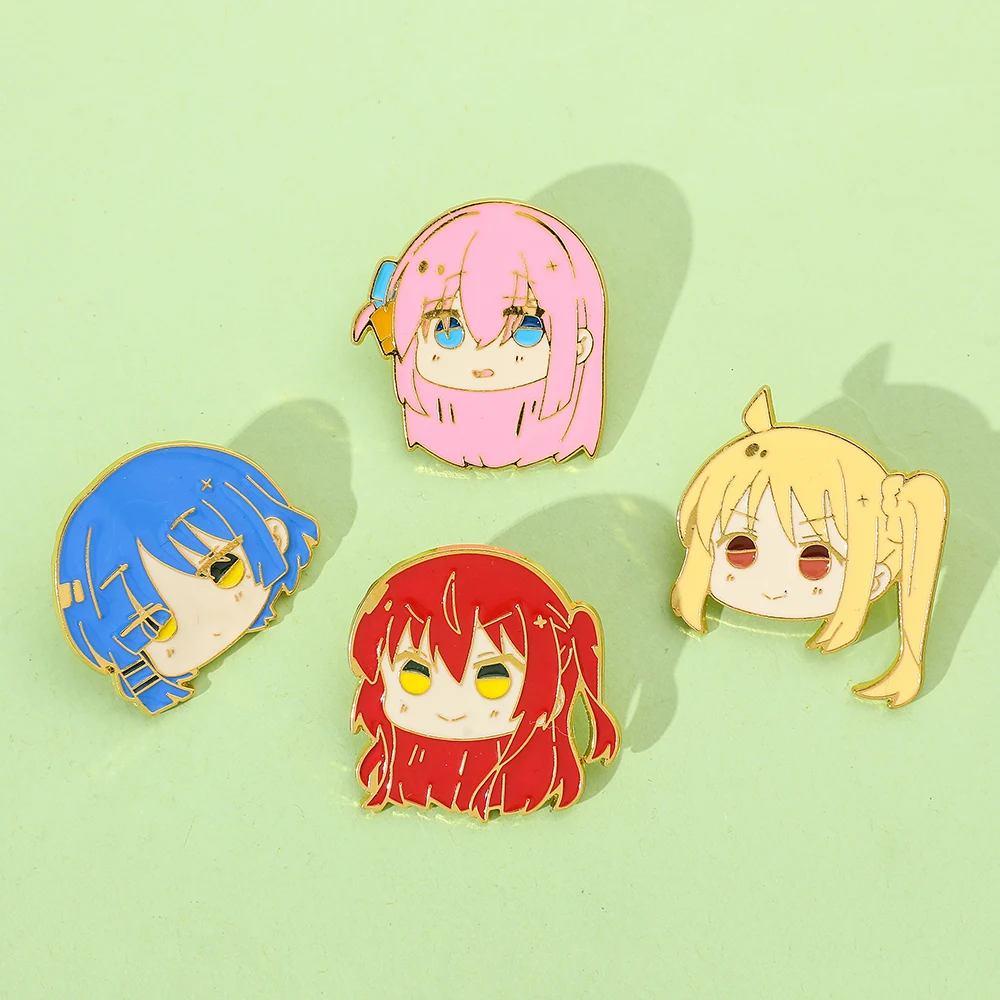 BOCCHI THE ROCK Brooch Cute Yamada Ryo Hitori Gotoh Women Brooch Fashion Cosplay Badge Kawaii Brooches for Bag Accessory Gifts