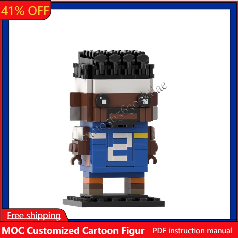 163ピース MOC スポーツスーパースターキャラクターコレクションシリーズ ブリックヘッドモデル DIY クリエイティブパズル 誕生日漫画アニメフィギュアおもちゃギフト