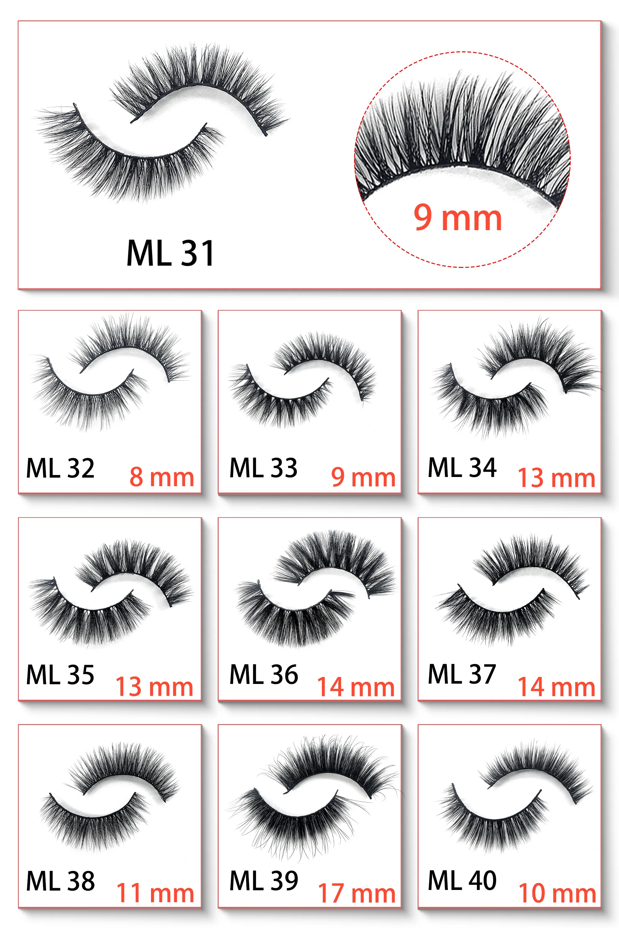 Nieuwe 10/120Packs Wimpers Nep Pluizige Wimpers Bulk Groothandel Vrouwen Make-Up Tools Lange Dramatische Faux Nerts Lash Groothandel Wimpers