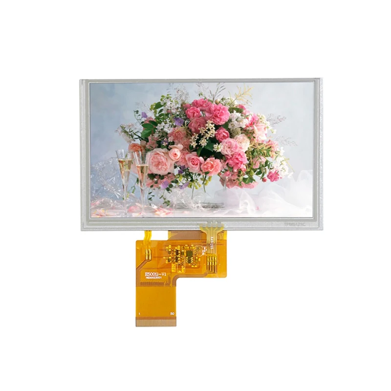 5 inch TFT LCD Display HD 800*480 Resolution ILITTEK Driver-Free 40Pin Universal RGB IPS Full-View Color Screen GT911