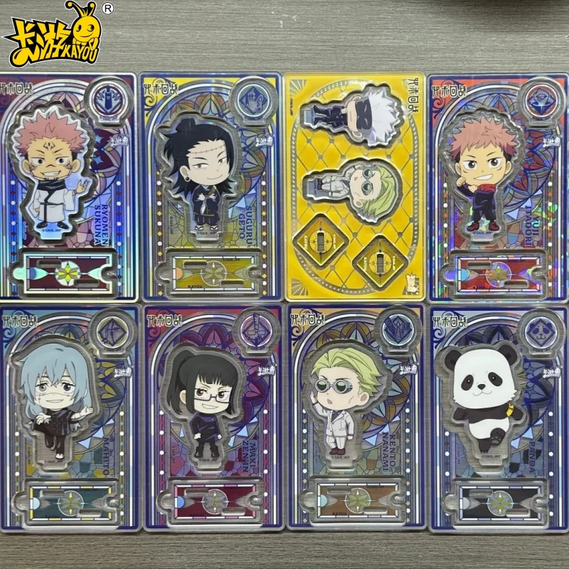 

New Kayou Jujutsu Kaisen Satoru Gojo Fushiguro Megumi Itadori Yuji Standing Plates Warlock Edition Anime Collection Card Toys