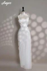 Modest Halter Mermaid Sleeveless Wedding Dress Classic Lace Applique Zipper Bridal Gowns For Women Vestido De Novia Customized