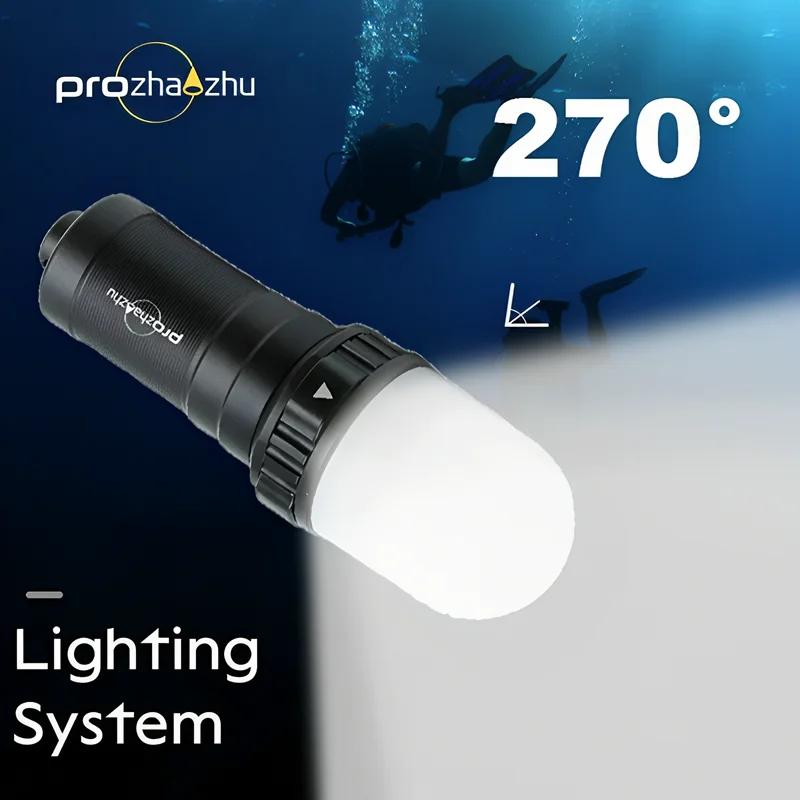 Stroboscope de plongée sous-marine étanche IP68, 3000 lumens, 200m, feux de signalisation de plongée pour copain de plongée