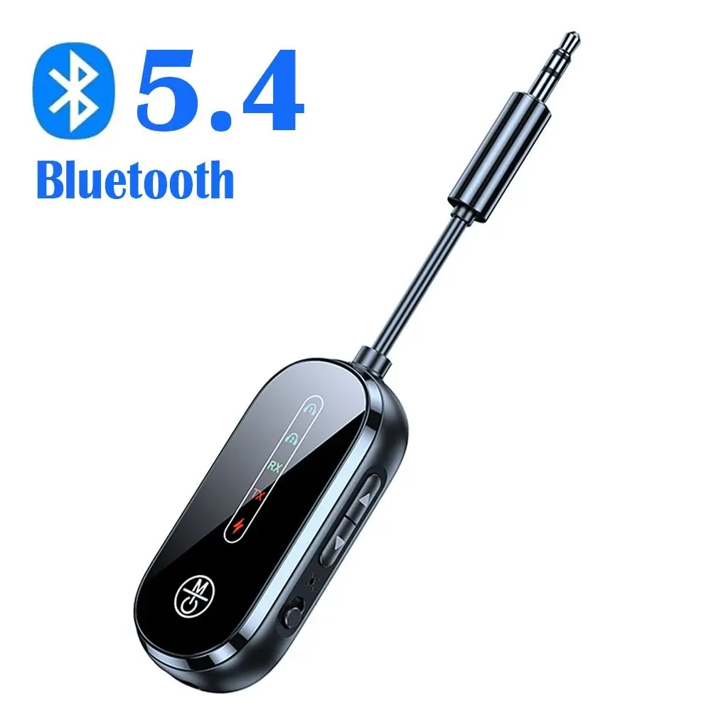 Trasmettitore ricevitore Bluetooth 5.4 professionale 2 in 1 con microfono adattatore Audio Wireless per musica Stereo TV universale