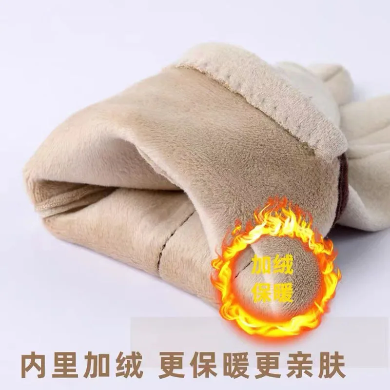 المزاج: القيادة وركوب الدراجات النسائية للخريف والشتاء مع عزل مخملي سميك، قفازات دافئة، قفازات شاشة تعمل باللمس