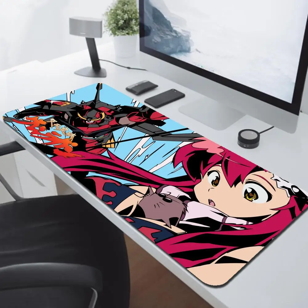 Gurren Lagann Mouse Pad Large Gaming Accessories Mouse Mat Keyboard Mat Desk Pad XXL Computer Mousepad PC Gamer Laptop Mausepad