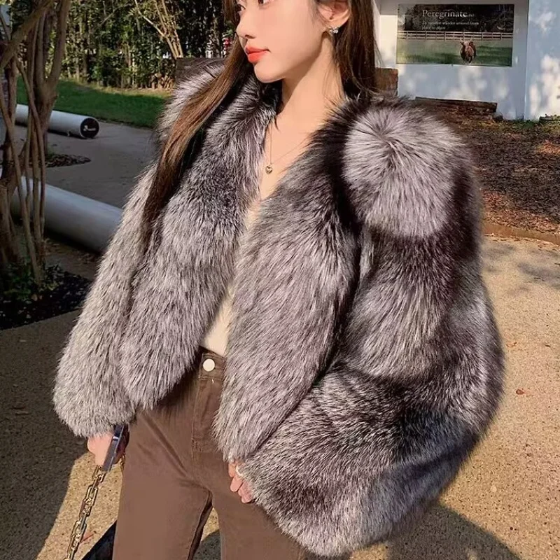 Autumn And Winter Mid Length Natural Fox Fur Coat Women Fashionable Fur Jacket The Most Popular Real Fur Coat Female Clothing