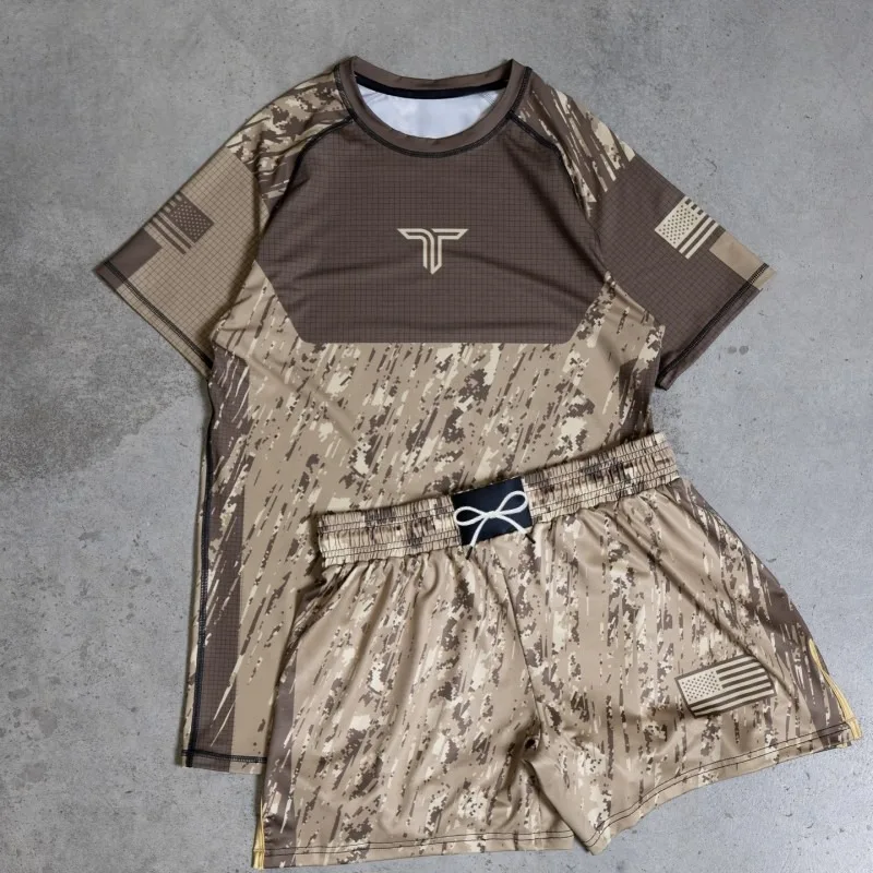2026 New Y2K Desert Digital Tactical Combat Suit, Men's and Women's, Quick-drying and Breathable Sports Training Two-Piece Set