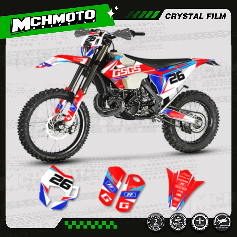 

MCHMFG MOTO Motorcycle Team Graphics Decal & Sticker Kit For GASGAS 2018 2019 2020 EC 002