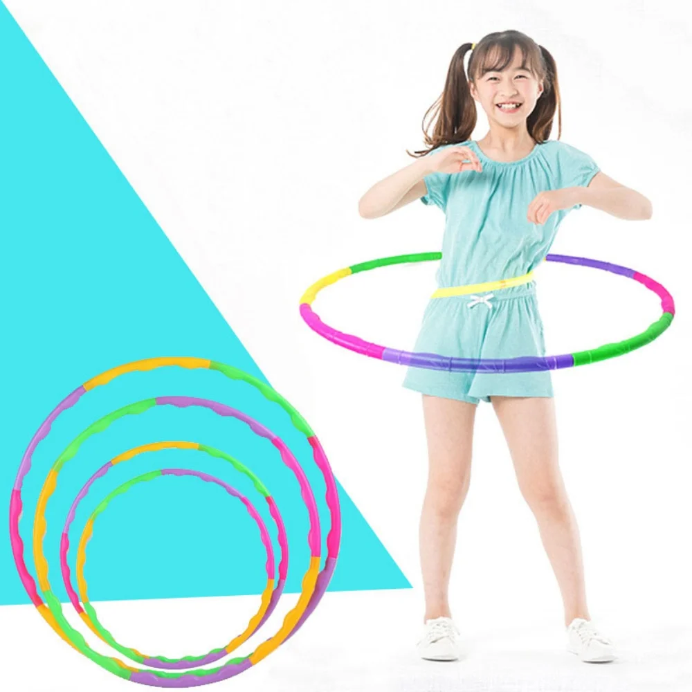 Abnehmbare Farbreifen-Ausrüstung für Sport – tragbarer Fitness-Trainingskreis aus Kunststoff, Kinderübung, beste Geschenke für Kinder – Detail 3
