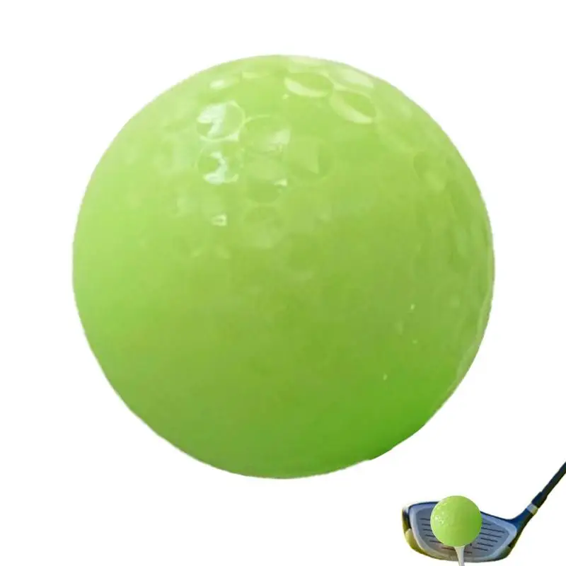 Glowing Golf Balls Fluorescent Golf Practice Balls Glowing in The Dark Golf Balls For Night Training Light up Golf Accessories