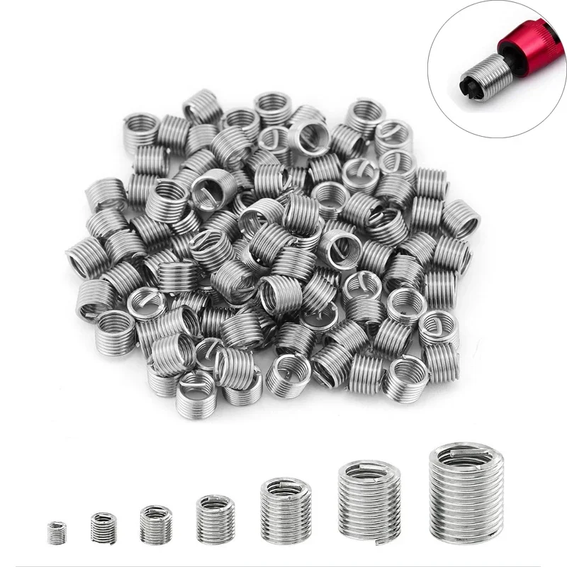 20 stücke Edelstahls ch raube Spiral draht Spiral gewinde einsätze Set Helikoil gewinde Reparatur einsatz m2 m2, 5 m3 m4m5m6m8m10m12m14 – Detail 1