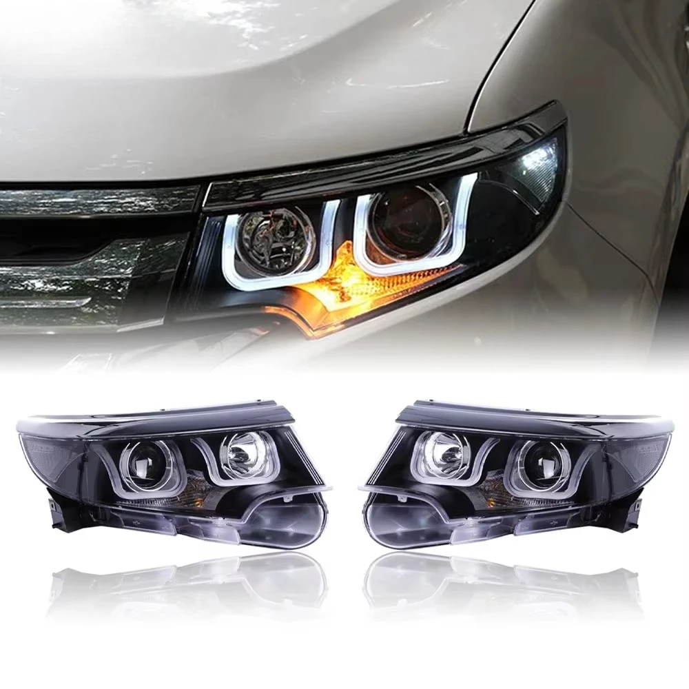 

Car Headlamp Headlights Modified HID Xenon Head Lamp Head Light LED DRL Daytime Running Lights for Ford EDGE 2010-2014customcust