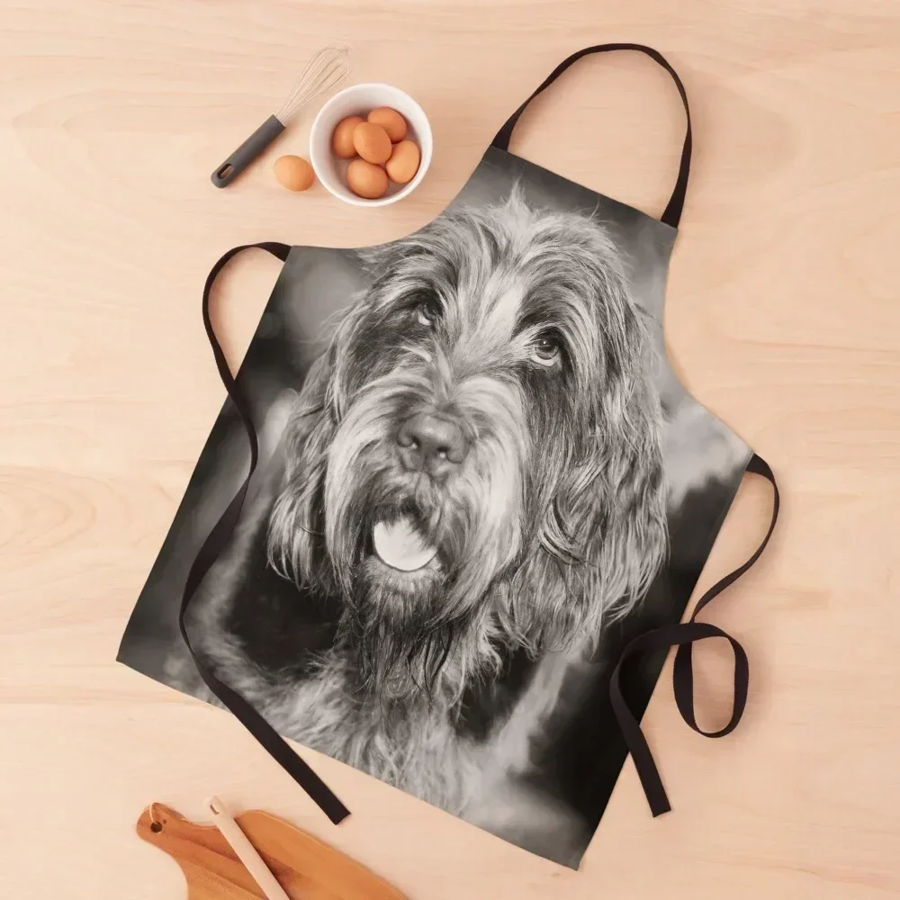 

Happy smiling Spinone Apron kindergarten teacher Home Supplies Kitchen Things And For Home restaurant accessories Apron