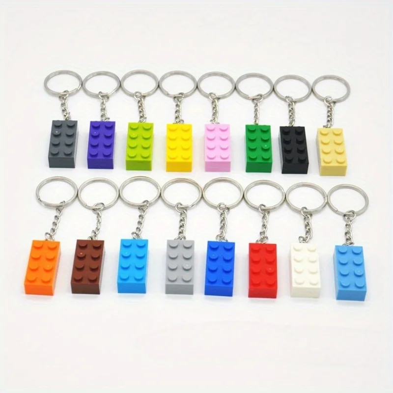 10/16pcs, [Building Block Keychain] Fun Keychains | Novelty Keychains for Bags, Backpacks, and Cars with Party Favors and Gifts.