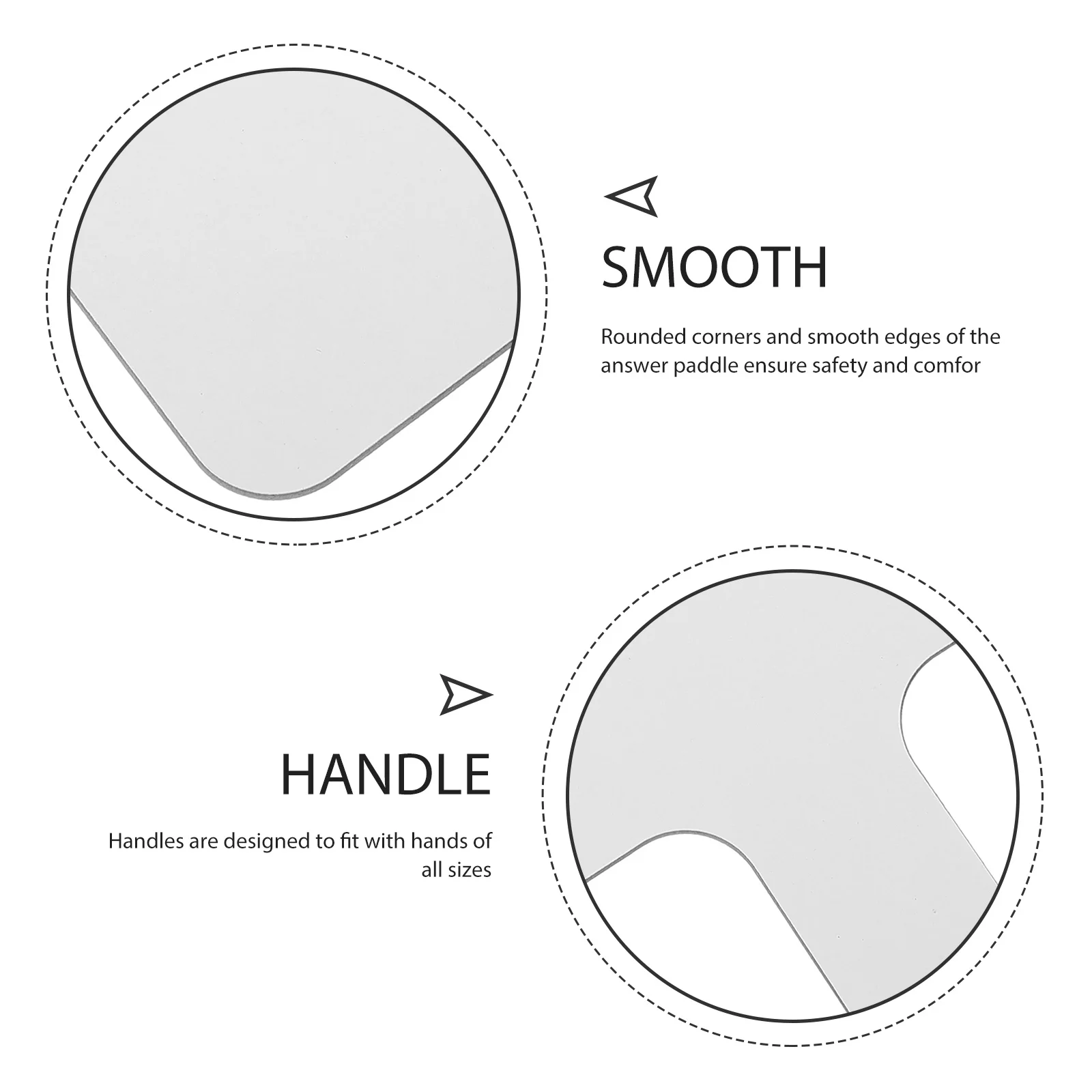 2 قطعة لوحة مجداف للإجابة على المسح الجاف ألواح بيضاء محمولة للطلاب والمعلمين وأنشطة الفصول الدراسية قابلة لإعادة الاستخدام وسهلة التنظيف