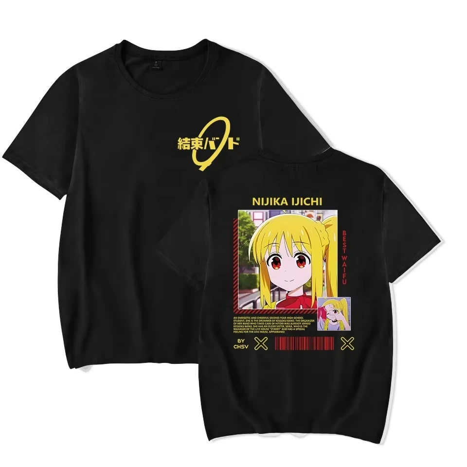 Comfort Hip Hop Grafik-Kurzarm-T-Shirt, klassische Sonderausgabe, Bocchi The Rock Hitori Gotoh Anime-T-Shirt für Damen und Herren
