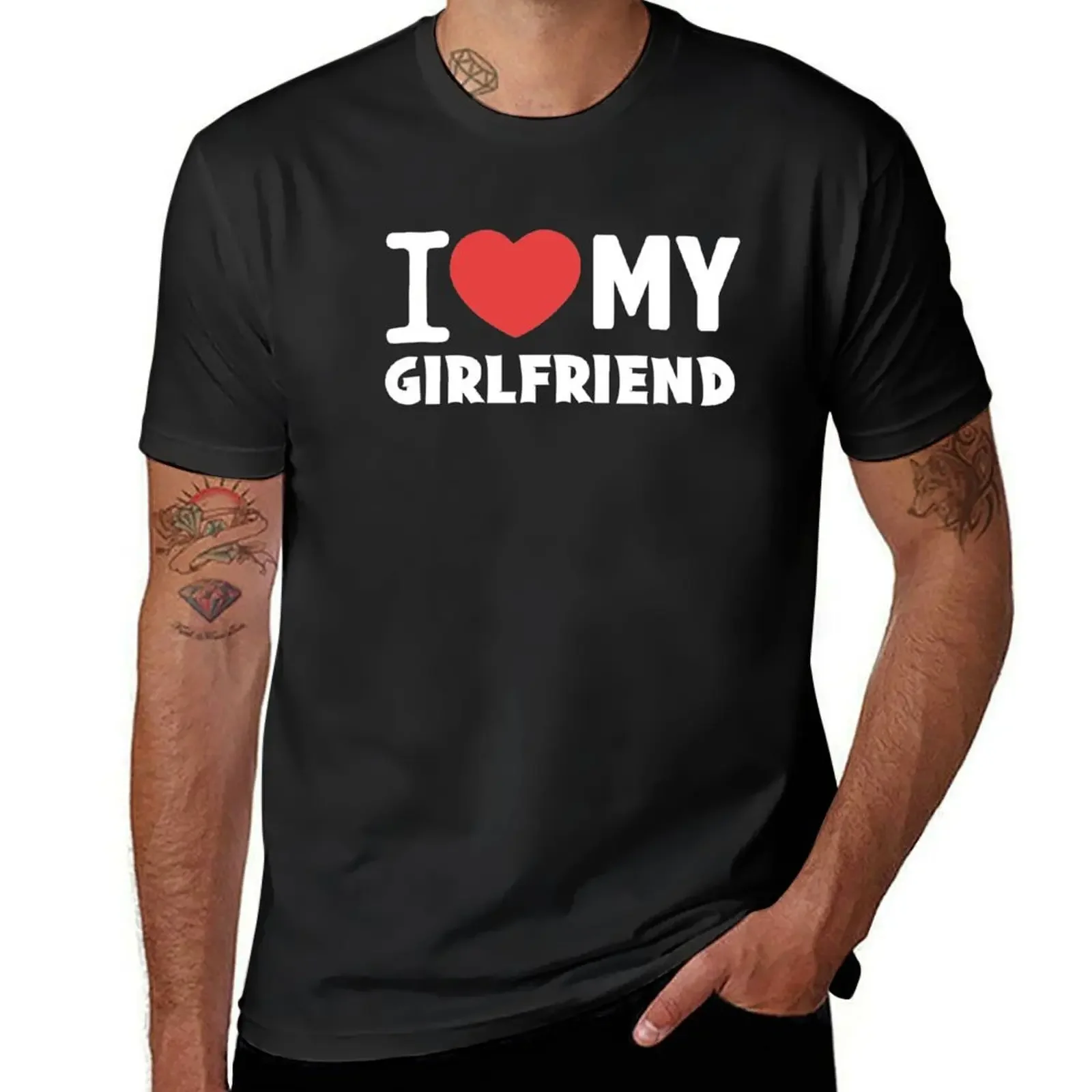 I Love My Girlfriend, Valentines Day Gift T-Shirt shirts graphic shirts graphic tees t shirts for men