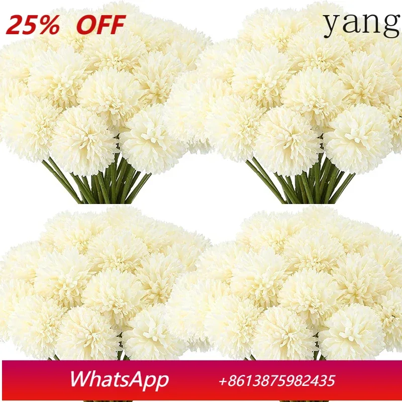 

50 Pcs Artificial Flowers Chrysanthemum Ball Fake Flowers Artificial Chrysanthemum Ball for DIY Wedding Bouquets