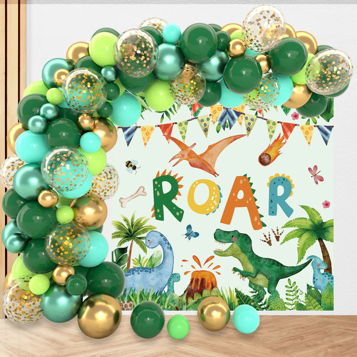 Décoration de gâteau de dinosaure de dessin animé mignon, Safari dans la Jungle, Dino, décoration de gâteau d'anniversaire pour enfants garçons, décor de gâteau de fête d'anniversaire de dinosaure heureux