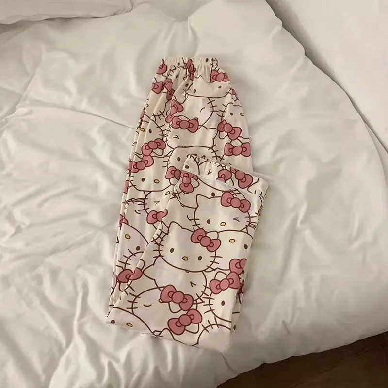 3 قطعة مجموعة أنيمي سانريو بيجامة قصيرة مرحبا كيتي كورومي Kawaii الكرتون فضفاض ملابس خاصة منامة مجموعات ملابس قصيرة الفتاة هدية #6