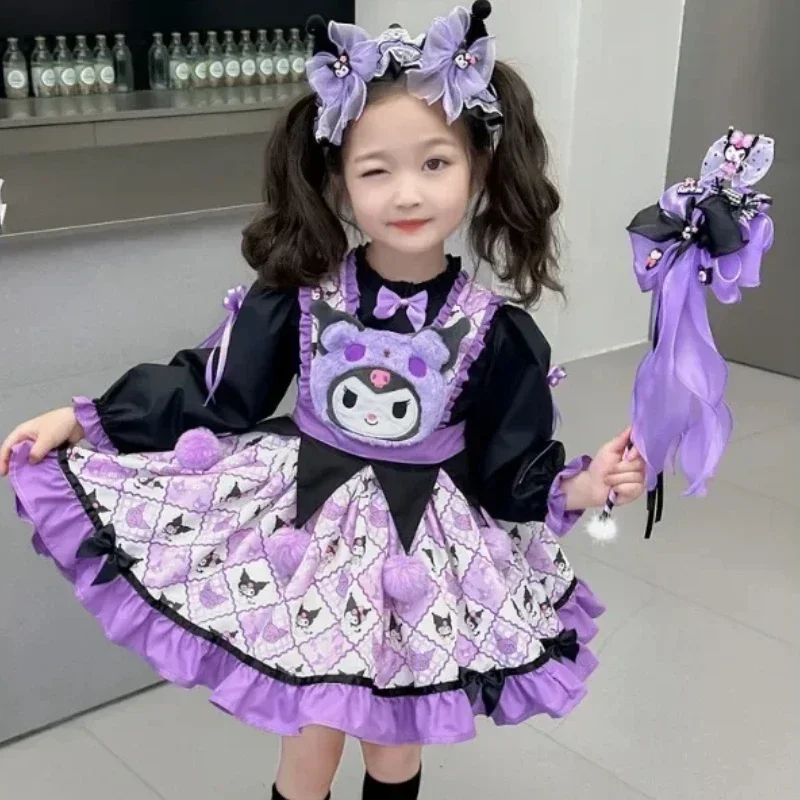 子供のためのハロウィンプリンセスドレス,サンリオ,クロミコスプレ,カワイイドレス,絶妙なユニフォーム,お祭り,誕生日プレゼント