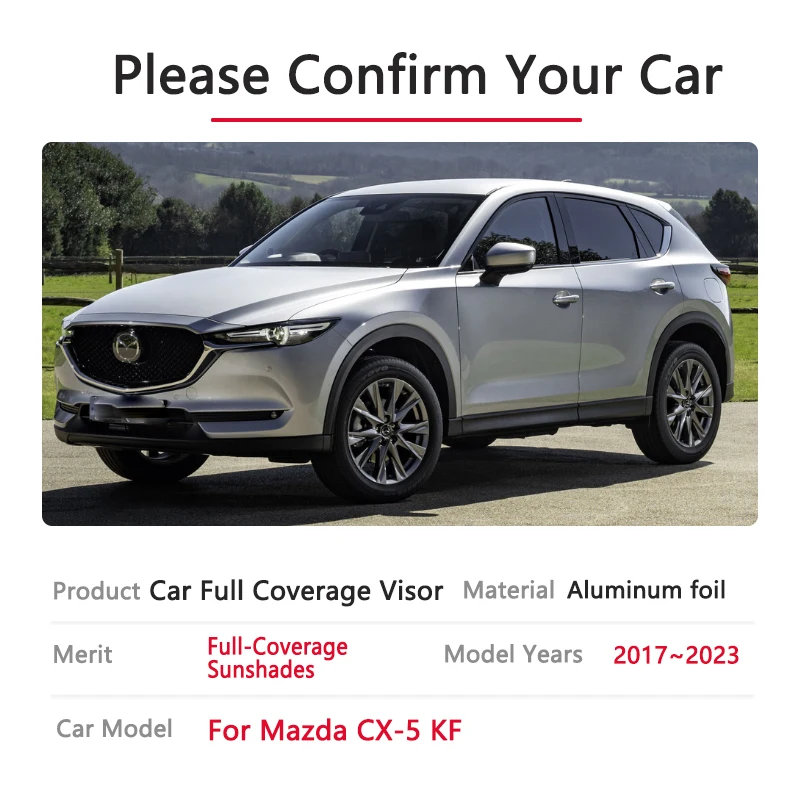 Osłona przeciwsłoneczna do CX-5 Mazda CX5 CX 5 MK2 KF 2017 2018 2019 2020 2021 2022 2023 osłona przeciwsłoneczna na szybę akcesoria samochodowe