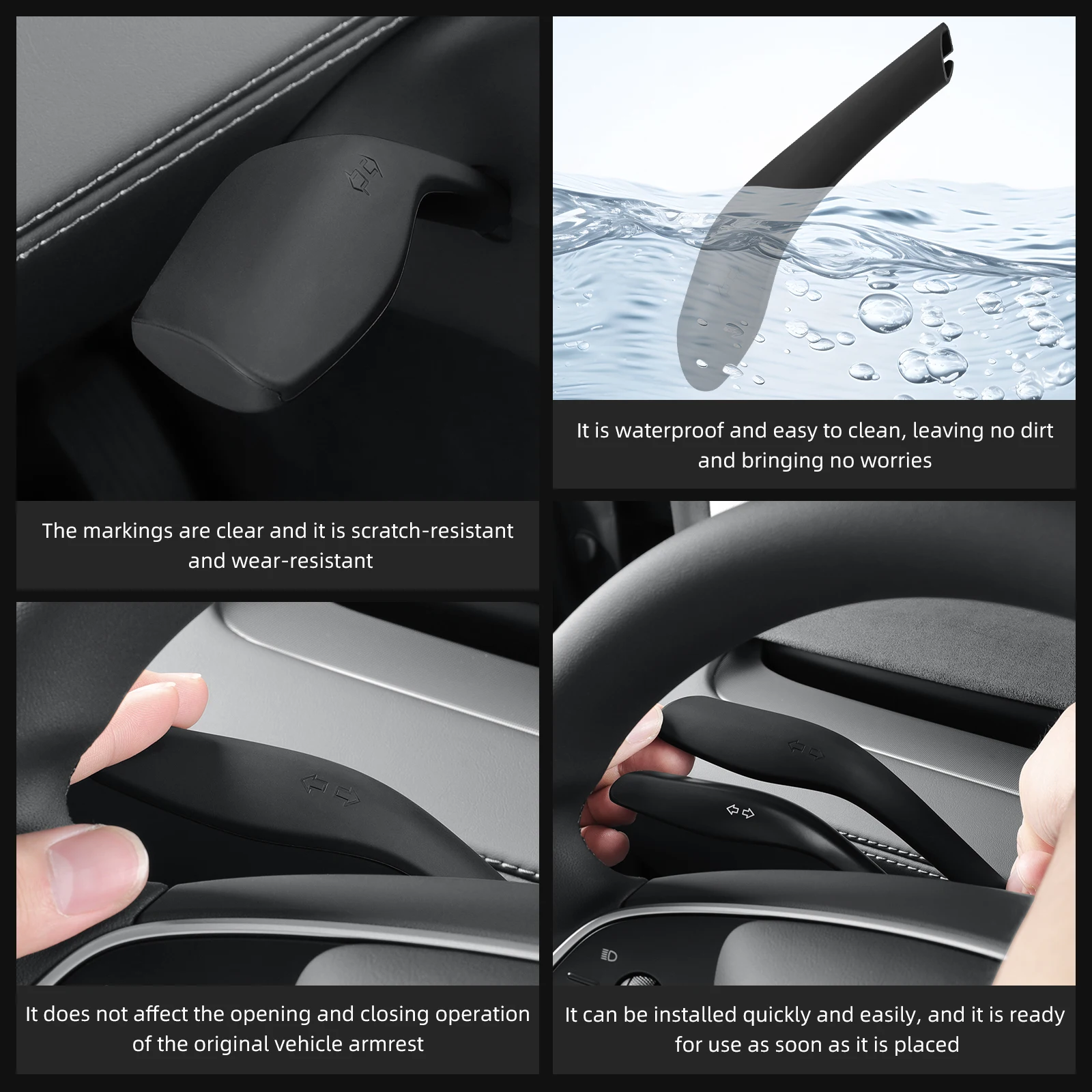 LUCKEASY for Tesla Model Y Juniper/Launch 2025 Gear Shift Cover Steering Wheel Steering Lever Protection Cover Car Accessories