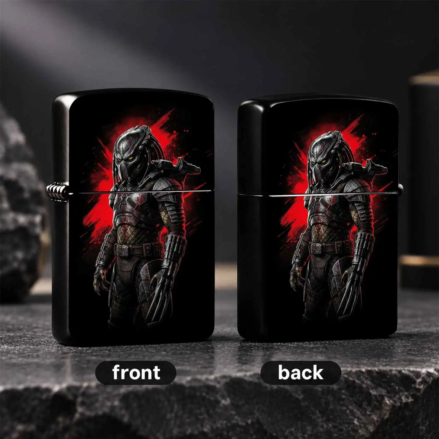 Stylish Predator Themed Portable Lighter, Cool Sci-Fi Movie Peripheral Collectible, Suitable For All Daily Scenarios, Durable Decorative Carry Accessory, Unique Creative Practical Gift For Friends Who Love The Series, Hardcore Exclusive Per